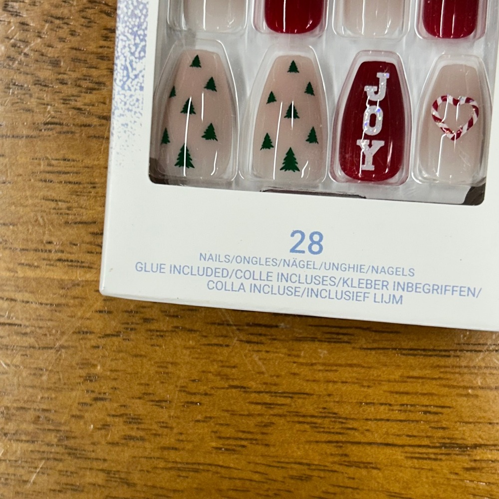 KISS imPRESS Holiday Press On Nails Bundle Christmas Red Silver Joy 3 Packs NEW - Picture 2 of 4